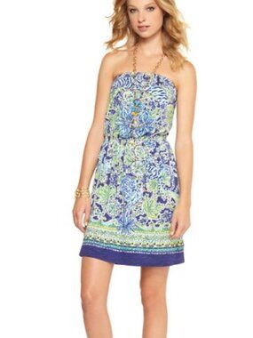 Lilly Pulitzer Matyson Strapless Dress -Size Medium-Escape Artist -Mini Dress